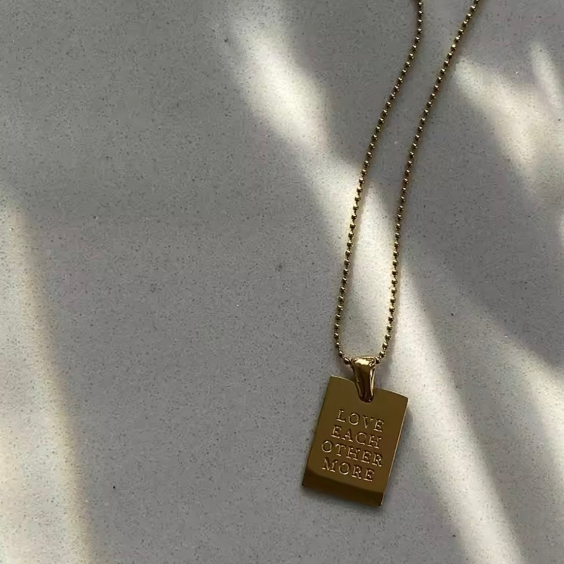 Engraved Quote Necklace