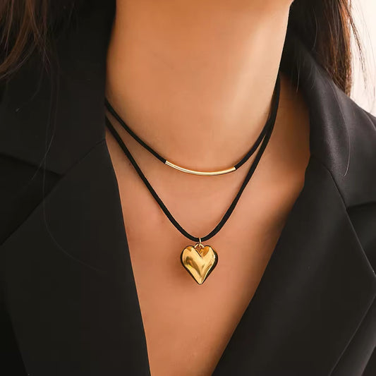 Black Velvet Punk Necklace