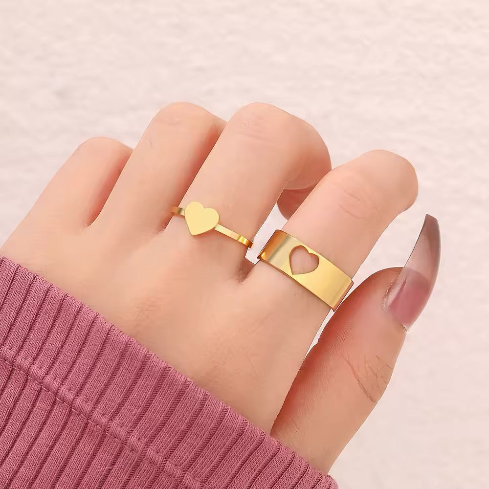 BFF/Couple Heart Rings