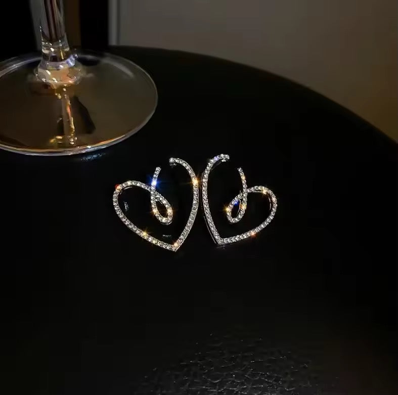 Zircon Heart Earrings