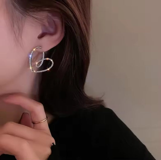 Zircon Heart Earrings