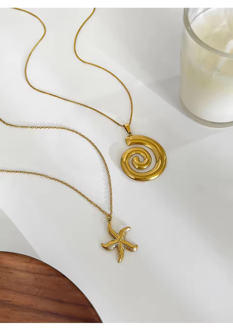 Set of Two - Starfish Vertex Necklace