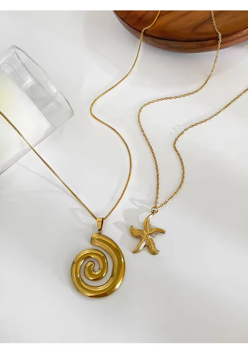 Set of Two - Starfish Vertex Necklace