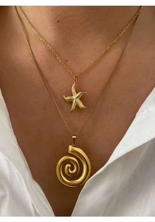 Set of Two - Starfish Vertex Necklace