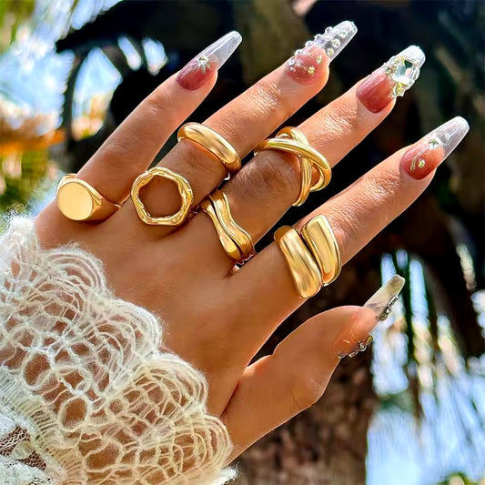 Set of 6 - Adjustable Ring Set