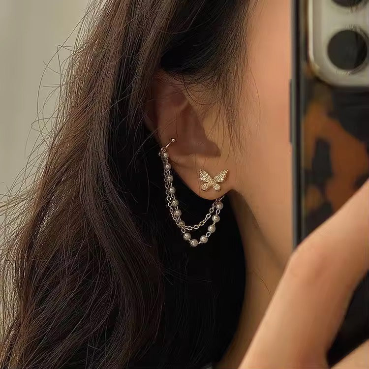 Chain Butterfly Earrings