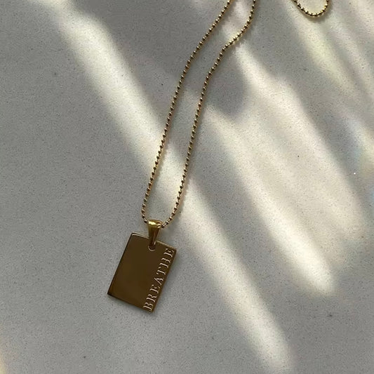 Engraved Quote Necklace