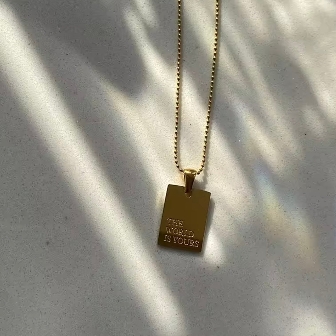 Engraved Quote Necklace