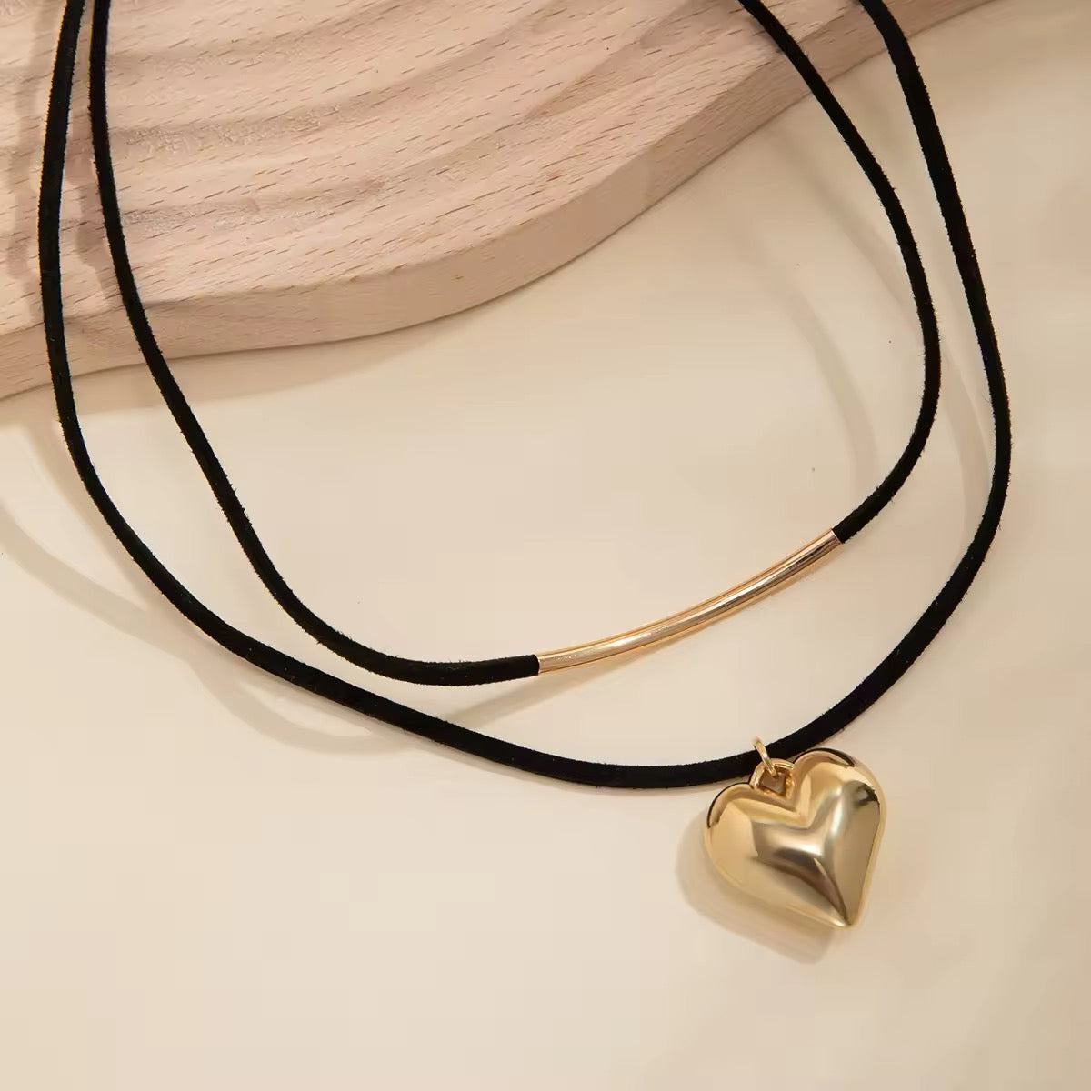 Black Velvet Punk Necklace