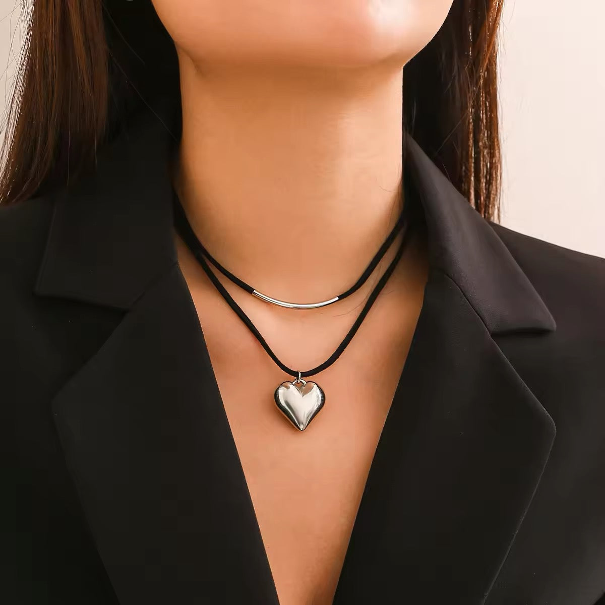 Black Velvet Punk Necklace