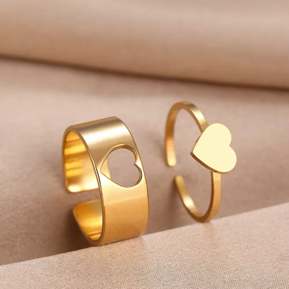 BFF/Couple Heart Rings