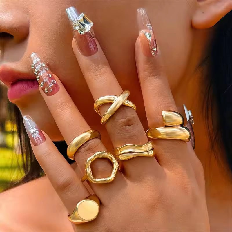 Set of 6 - Adjustable Ring Set