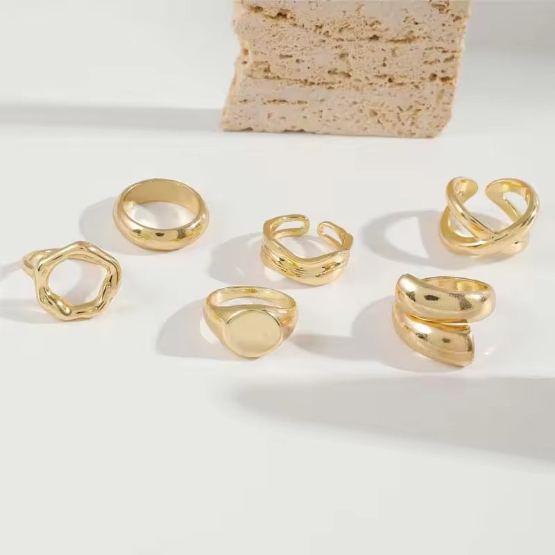Set of 6 - Adjustable Ring Set