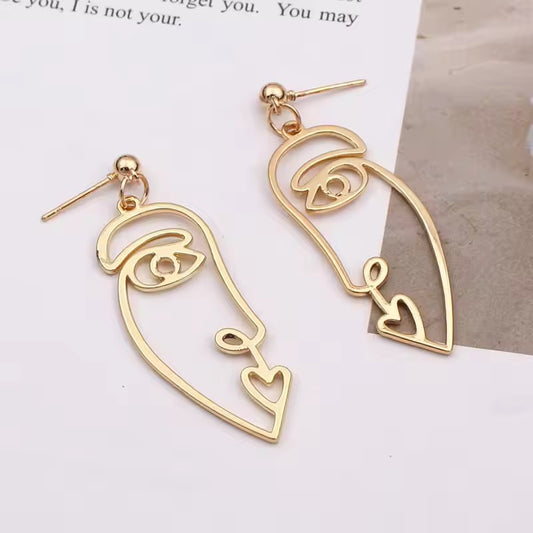 Face Drop Dangle Earrings