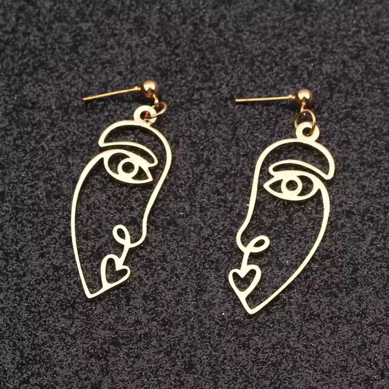 Face Drop Dangle Earrings