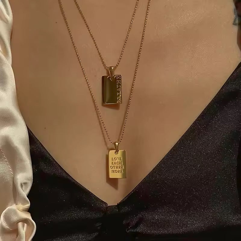 Engraved Quote Necklace