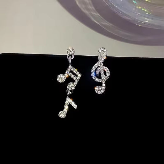Crystal Musical Notes Earrings