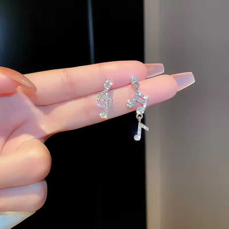 Crystal Musical Notes Earrings