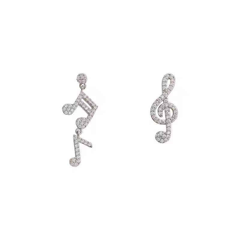 Crystal Musical Notes Earrings