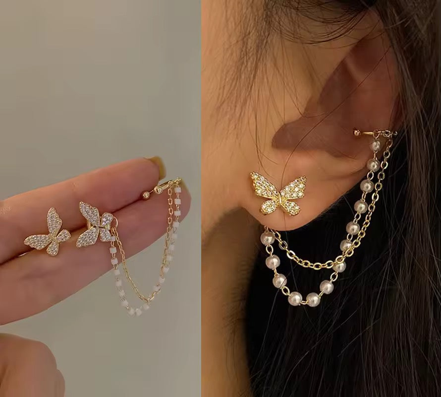 Chain Butterfly Earrings